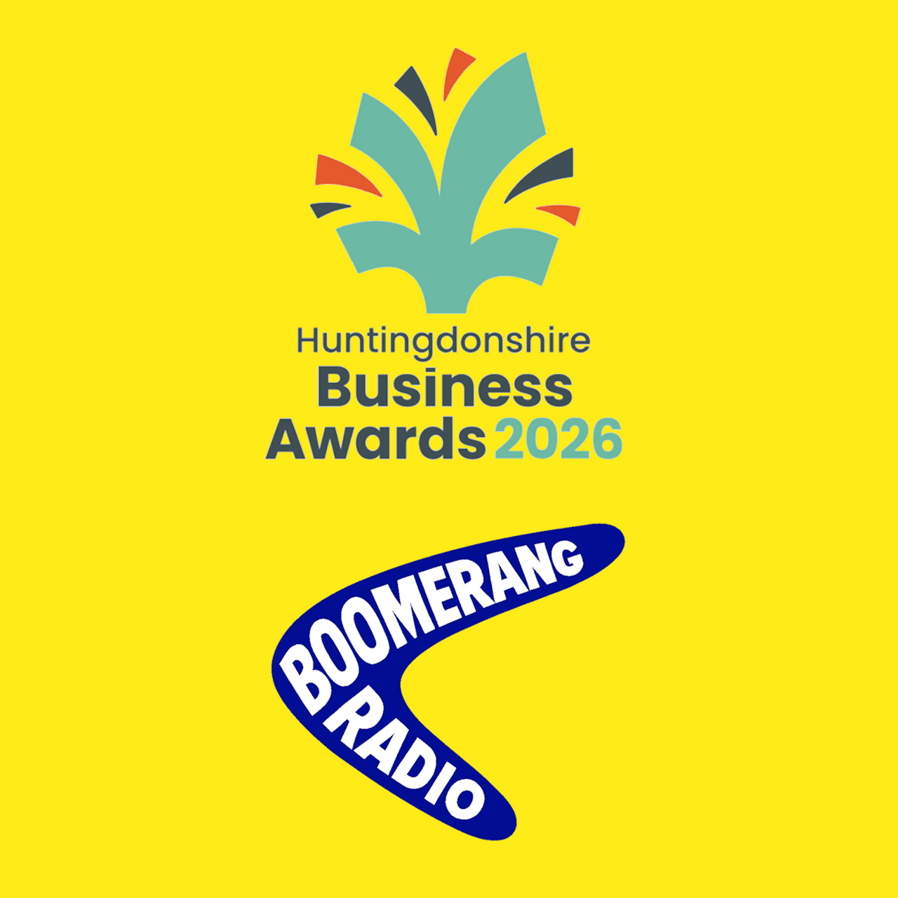 The Huntingdonshire Business Awards 2026 supported by Boomerang Radio.