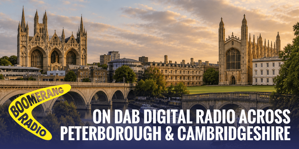 Listen to Boomerang Radio on DAB Digital Radio across Peterborough and Cambridgeshire.